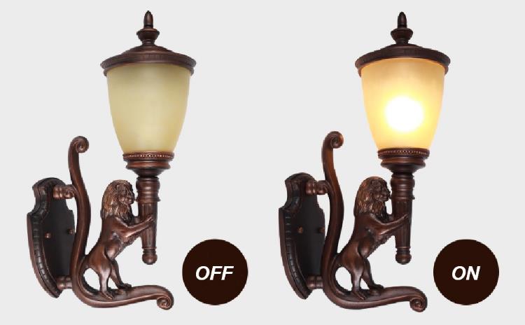 Outdoor wall lighting European lion gandank light IP65 Европейски класически стил