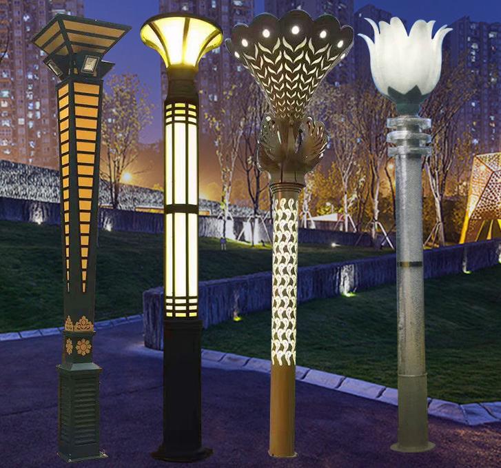 външна градинска лампа, непромокаема китайска квадратна лампа, пейзажна лампа