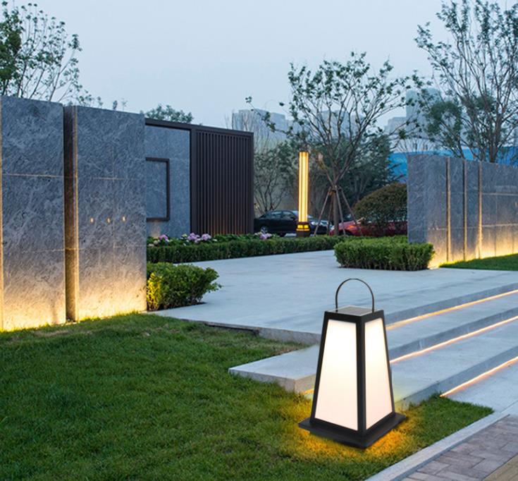 Outdoor waterful led ландшафта морава светлина градина декорация светлина слънчева колона светлина